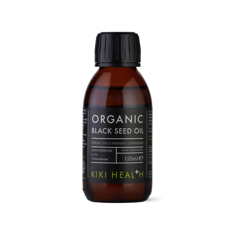 Kiki Health Black Organic Seed Oil | Cold Pressed | 2.4% Thymoquinone | Antioxidant For Immune Health, Brain Function, Joints, Digestion, Hair & Skin
