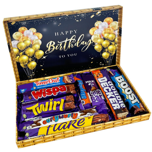 Happy Birthday Chocolate Full Sized Bars Letterbox Chocolate Gift