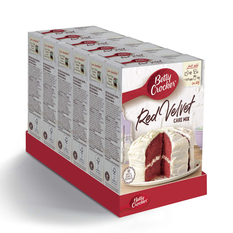 Velvet Chocolate Cake Mix 425G (Pack Of 6) Red Betty Crocker