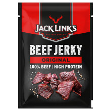 Jack Link's Beef Jerky, Original Flavour High Protein Meat Snack, Multipack Box of 12 x 25g Packs