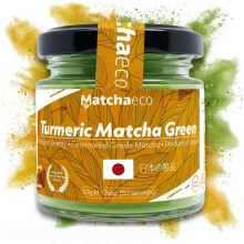 Matchaeco 50g Japanese Turmeric "Golden Glow" Matcha Green Tea Powder |Authentic Stone Ground Ceremonial Grade From Japan | Pesticide-Free |