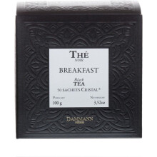 Dammann Breakfast Tea Cristal Teabags (Pack of 1, Total 50 Teabags)
