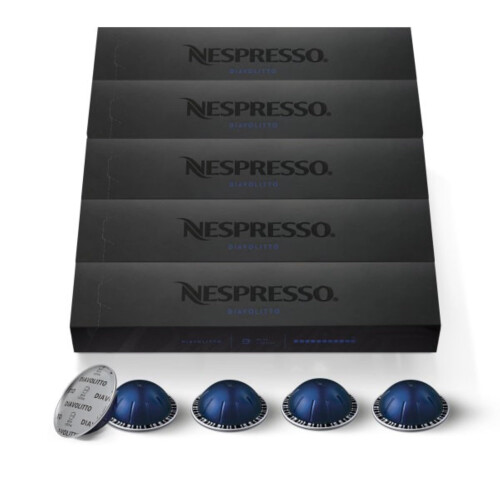 Nespresso Nespresso VertuoLine Espresso, Diavolitto, 50 Count