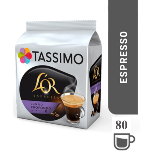 Tassimo TASSIMO L'OR Lungo Profondo Coffee Capsules T-Discs Pods 5 Pack, 80 Drinks 1
