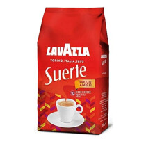 LAVAZZA Suerte Italian Espresso Coffee Beans 1 Kg Whole Bean Medium Roast for Espresso Machine 1000g