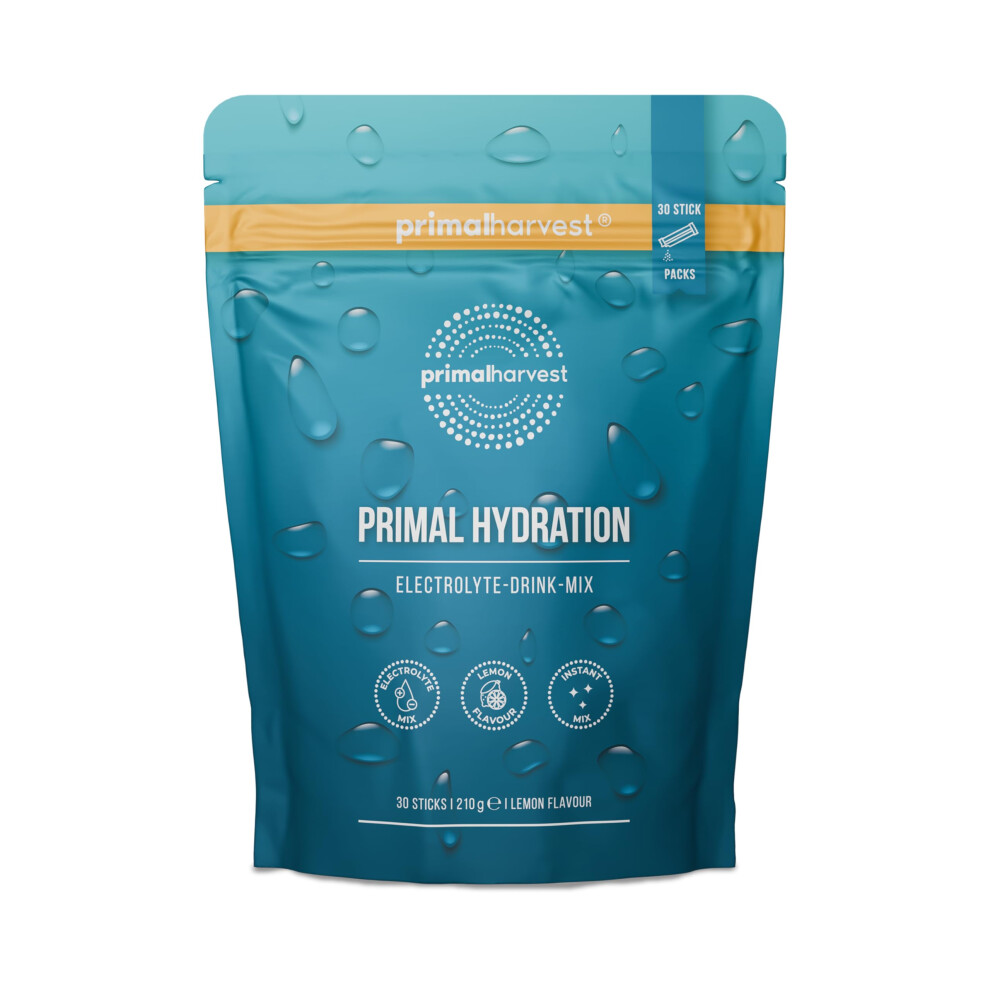 Primal Harvest Primal Hydration By - Electrolyte Isotonic Drink Mix, In On-The-Go Sachets With Magnesium, Potassium And Vitamin C, For Men And Women,