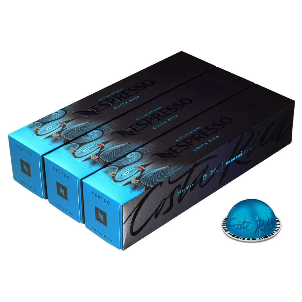 Nespresso European Version Vertuo Line: Costa Rica 30 Coffee Capsules Imported (Not Affiliated With Nespresso)