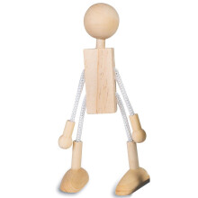 Unfinished Wooden Posable Dolls Set with Flexible Limbs Pack of 6 for Art and Crafting