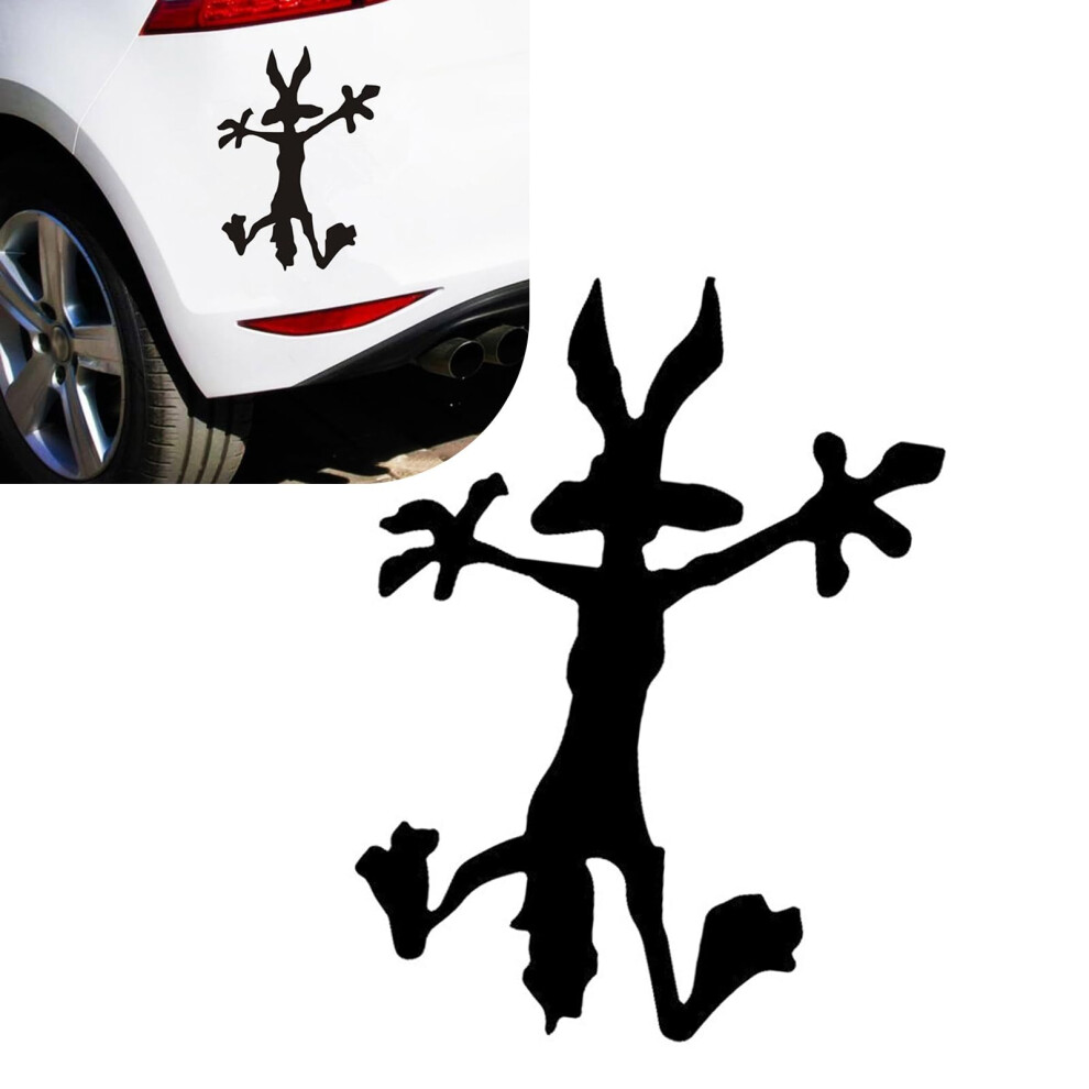 Car Scratch Cover Sticker Funny Cartoon Splat Decal For Car Damage Laptop Bumper Motorcycle Black 9455672668835