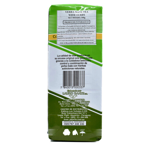 Yerba Mate Pajarito Aromatic / Compuesta Hierbas 500g 2