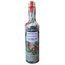 Drink Botanicals Ireland Premium Strawberry Syrup Made from the Juice & Pulp of Strawberries 30 Servings 500ML (Glass Bottle) For Cocktails,