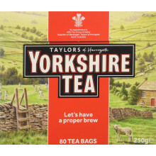 Yorkshire Tea 80 Tea Bags (Pack of 5, total of 400)