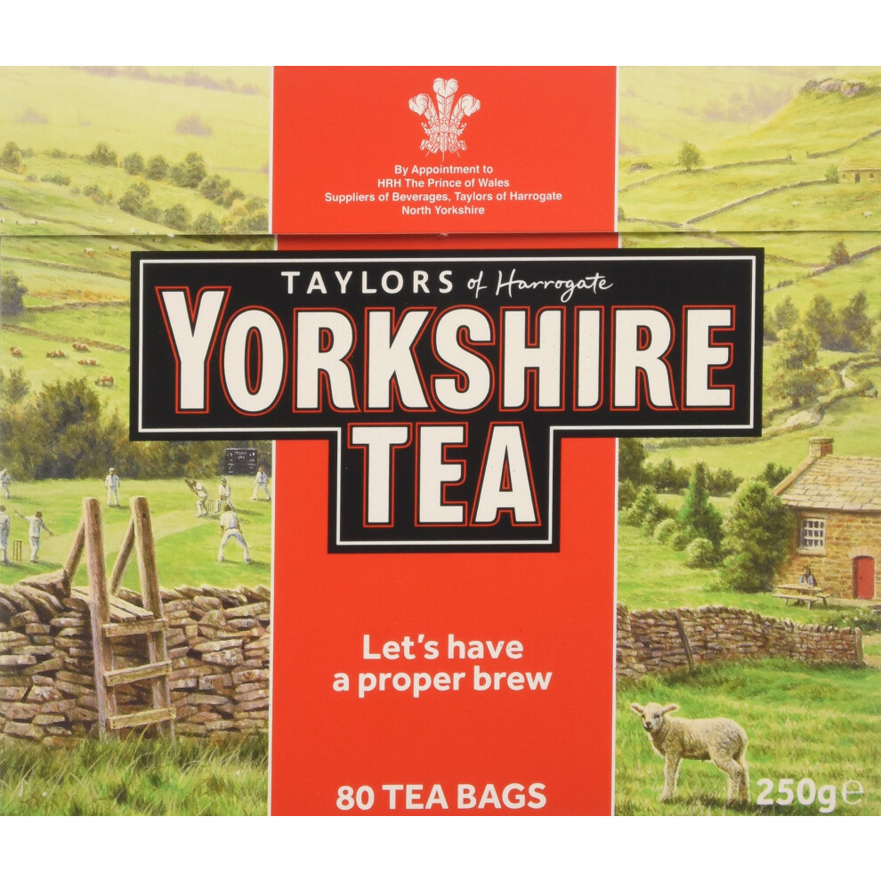 Yorkshire Tea 80 Tea Bags (Pack Of 5, Total Of 400)