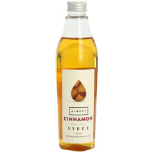 Simply Cinnamon Syrup, Vegan & Nut Free Flavoured Syrup for Coffee, Cocktails & Baking (250ml)