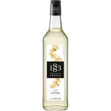 1883 Maison Routin Premium Popcorn Syrup for Coffee, Hot Chocolate & Cocktails Glass 1L