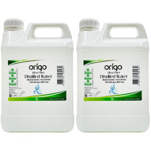 Origo Distilled Water 10L (2x5LT)- 100% Ultra Pure & Deionized - Demineralized Water for Multi-Purpose Use - TDS 0 ppm Guaranteed - Perfect for