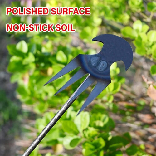 Weeding Tool with Long Handle, Ergonomic Grip, 4Tine Garden Weed Puller, 2pcs 13.78in 2