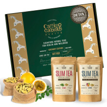 Slim Tea Gift Set ? Detox Tea for Weight Loss and Belly Fat Support ? Bloating Relief ? Morning Boost & Night Caffeine Free Loose Leaf Slimming Herbal