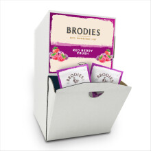 Brodies Red Berry Crush Tag and Envelope - 1 Dispenser box of 250 tea bags - A mix of Berries and Fruits for an Infusion with a superb Aroma, Caffeine