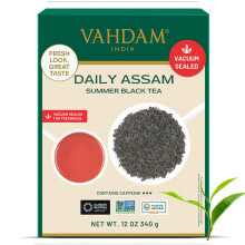 VAHDAM, Assam Black Tea Leaves (340g/12oz) 170+ Servings | High Caffeine, Non GMO, Gluten Free | STRONG, MALTY & RICH | Pure Unblended Single Origin