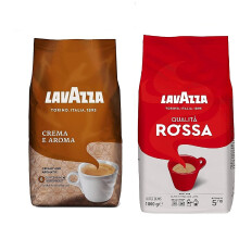 Lavazza 1 x Crema E Aroma 1 kg & Lavazza Qualita Rossa Coffee Beans 1 kg,