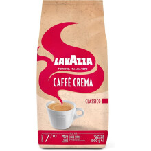 Lavazza Caff? Crema Classico, Coffee Beans, Arabica and Robusta, Cocoa and Wood Notes, Intensity 7/10, Medium Roasting, 1 Kg