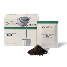 Hotel Chocolat Mint Hot Chocolate Sachets - Luxury Chocolate Flakes - Pack of 10 Single-Serve Sachets, 310g - Suitable for Vegetarians & Vegans