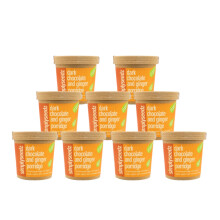 Simplyseedz Jumbo Oats Porridge Pot Dark Chocolate & Ginger. Low sugar, Plant Based, Fiber Rich Breakfast with Pumpkin and Sunflower Seeds. Convenient