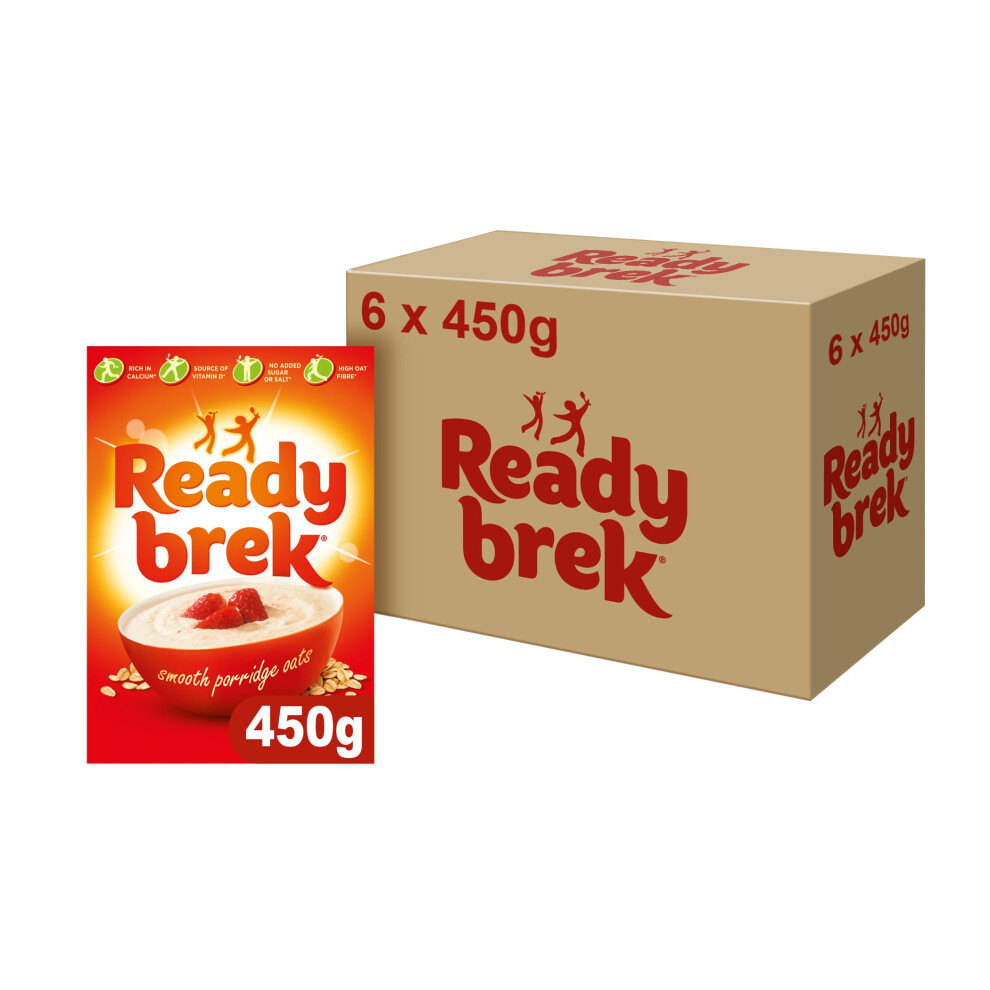 Weetabix Ready Brek Smooth Porridge Oats Original 450G (Pack Of 6)