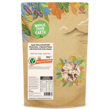 Wholefood Earth Super Deluxe Muesli With Whole Nuts - A Blend of Flakes with Dried Fruit, Nuts and Seeds 2 kg | GMO Free | High Fibre