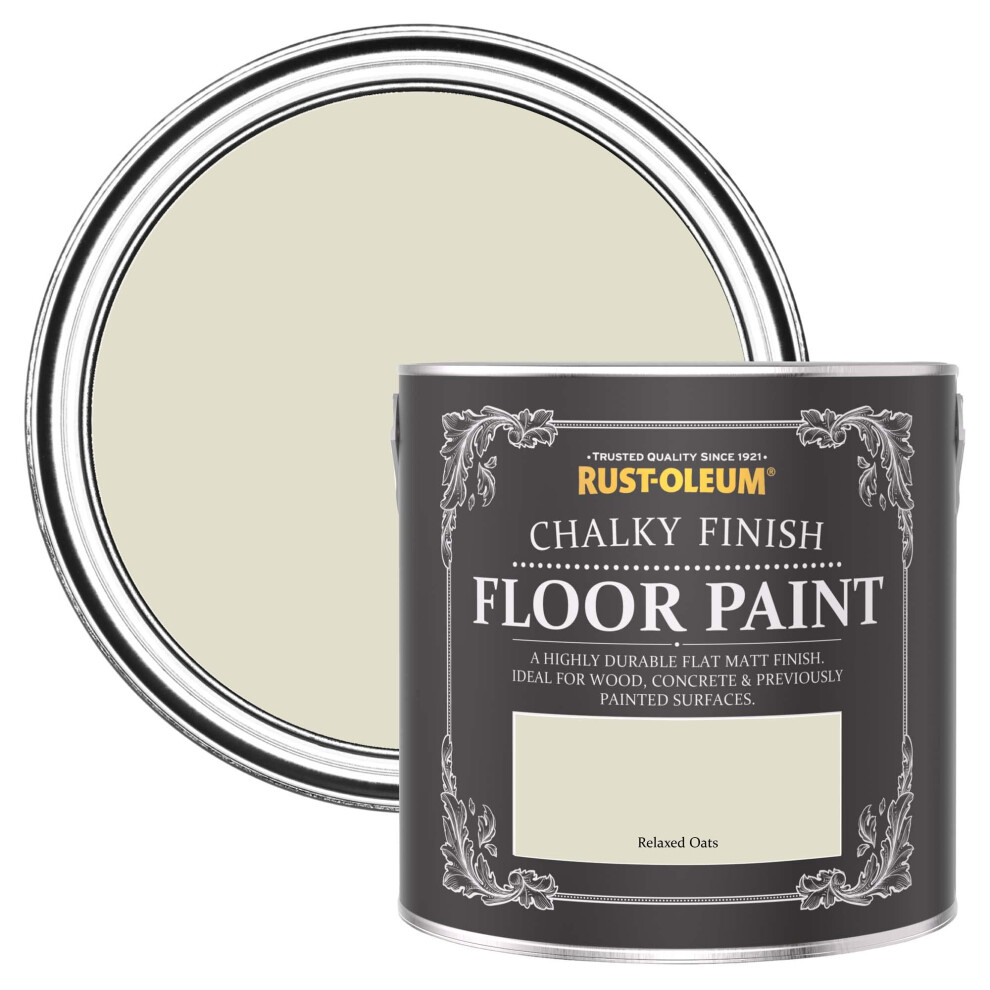 Rust-Oleum Scratch-Proof Floor Paint In Matt Finish - Relaxed Oats 2.5L (Shdrct918) Beige