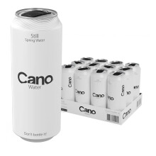 Cano Water Still Multipack Cans (12 x 500ml), Resealable Lids, Natural Spring
