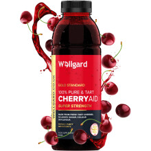 Wellgard Tart Cherry Juice, CherryAid 100% Montmorency, Juice 500ml, Sour, Made in UK