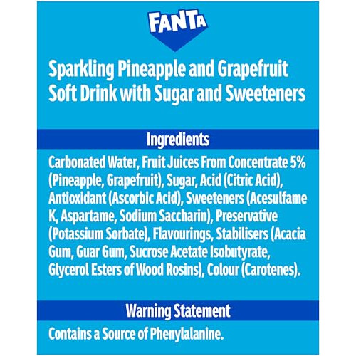 Fanta Fanta Can Pineapple & Grapefruit 330 ml (Pack of 24) 2