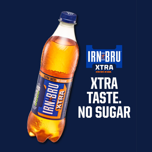 IRN-BRU XTRA, 12 Pack Zero No Sugar & Low Calorie Fizzy Drinks Multipack Bottles - 12 x 500ml Bottles 2