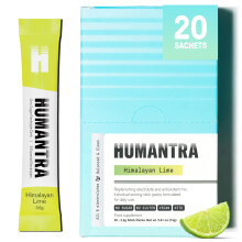 Humantra Electrolyte Packets | Zero Sugar | W/ 6 Electrolytes | Electrolytes Powder (20 Count, Himalayan Lime)