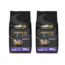Lavazza Espresso Barista Intenso, Drum Roasted Coffee Beans, Ideal for Espresso Coffee Machines Intensity 9/10, Medium Roasting, 1000g x2