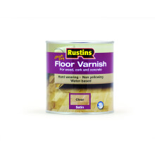 Rustins Floor Varnish Clear Satin 1L - ? Tough, Scratch-Resistant Protection for Wooden Floors | Easy to Apply & Fast Drying