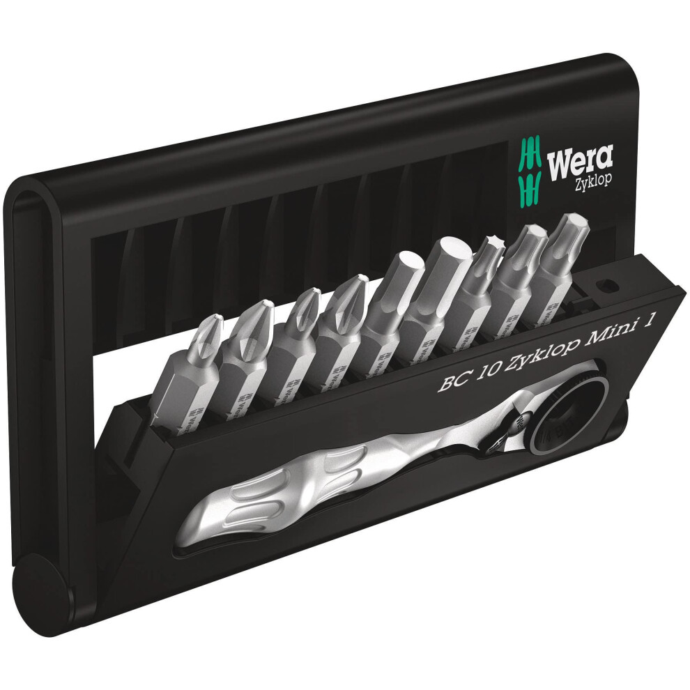 Wera 05073645001 Ratchet Set Kraftform Kompakt Zyklop Mini 1, Silver