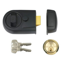 Yale P-Y3-BL-PB-60 - Contemporary Nightlatch - 60mm - Black Finish - Standard Security