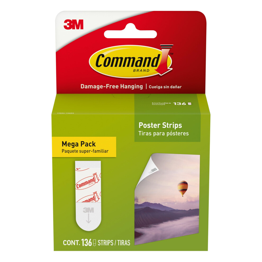 Command Poster Hanging Strips, 136 Total Strips (17024-136Es) 5051222339565
