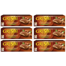 Grisb? 6x Vicenzi Grisbi Hazelnut Cream Biscuits Cookies 150g