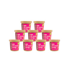 Simplyseedz Apple & Cinnamon Jumbo Oats Porridge Pot. No added sugar, dairy free, Fiber Rich Breakfast with Pumpkin and Sunflower Seeds. Convenient