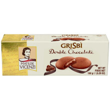 Matilde Vicenzi Grisbi Double Chocolate - 6 x 150g | Italian Chocolate Biscuits Filled with Chocolate Cream (Import)