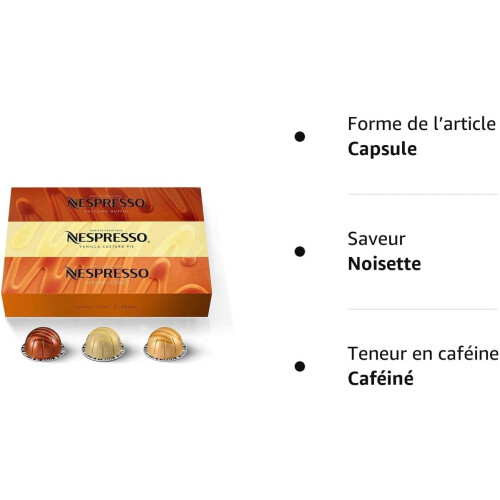 Nespresso 30 capsules NESPRESSO VERTUO Vanilla + Caramel + Hazelnut 2