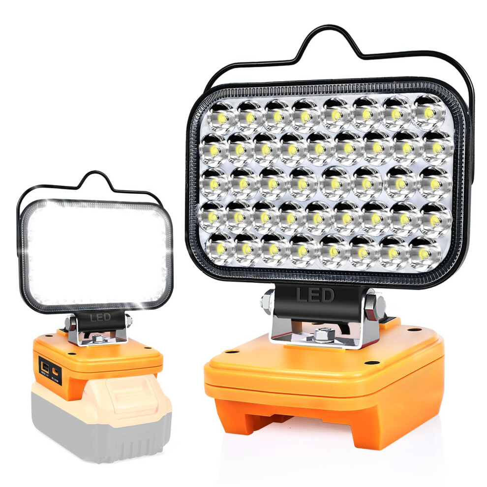 Cordless Led Work Light For Dewalt 20V Battery, Portable Flashlight Lamp For Dewalt, Spotlight Jobsite Flood Light Tool For Dcb205 Dcb206 5051222340745