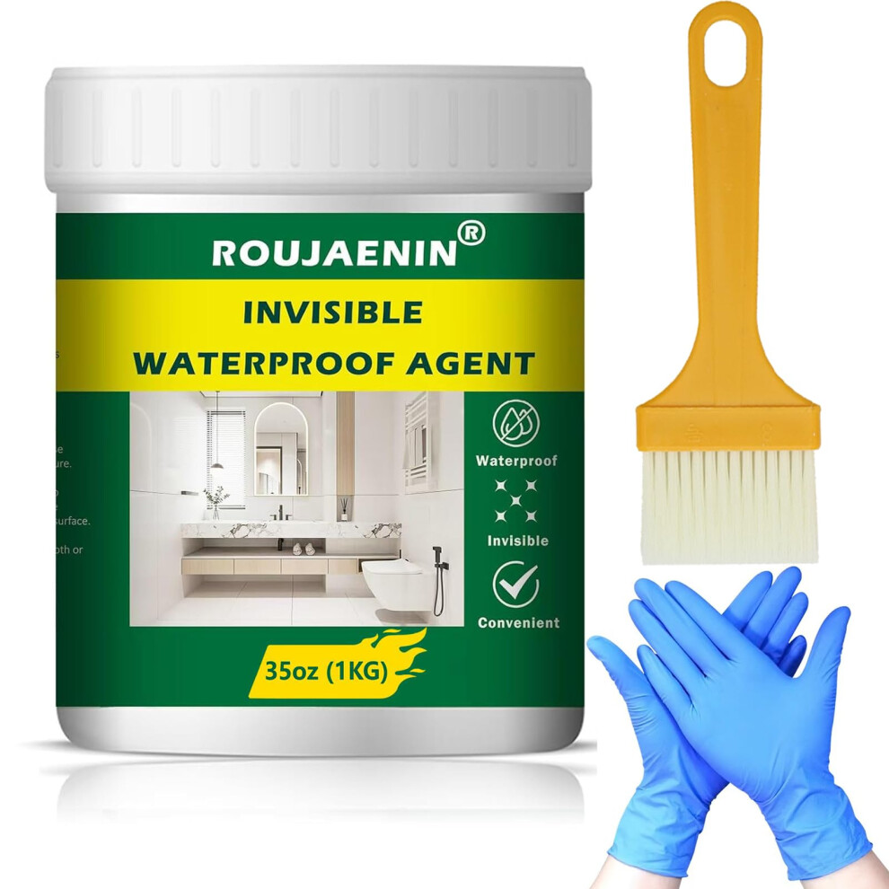 1000G Clear Waterproof Sealant, Transparent Super Strong Anti-Leaking Polyurethane Waterproof Coating Agent For Roof, Bathroom, Patio, Gutter Sealer 5051222342435