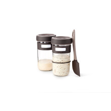 L?ku? Panary Sourdough Kit, Silicone, Clear Glass