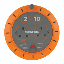 STATUS | 10 Meters | 10 A Double Socket Cassette Reel with Thermal Out | Orange | S10A10MCR6