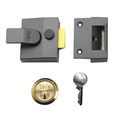 Yale Yale B-85-CH-CH-40 Deadlocking Nightlatch, 40 mm, Chrome Finish, High Security with Automatic Deadlock